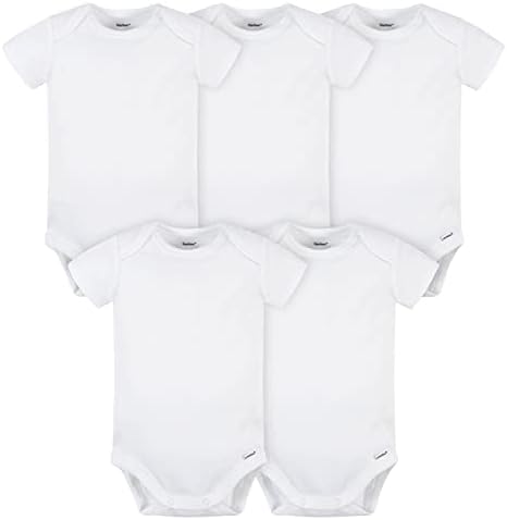 Gerber baby-boys 5 Pack Onesies Multi-packs Bundle Interlock 180 Gsm