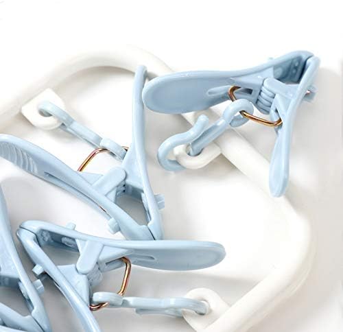 Clothes Drying Racks 2 Pack Small Folding Portable Underwear Hangers with Clips Socks 12 Clips 360° Rotatable Hook for Drying Towels Bras Baby Clothes Gloves Plast