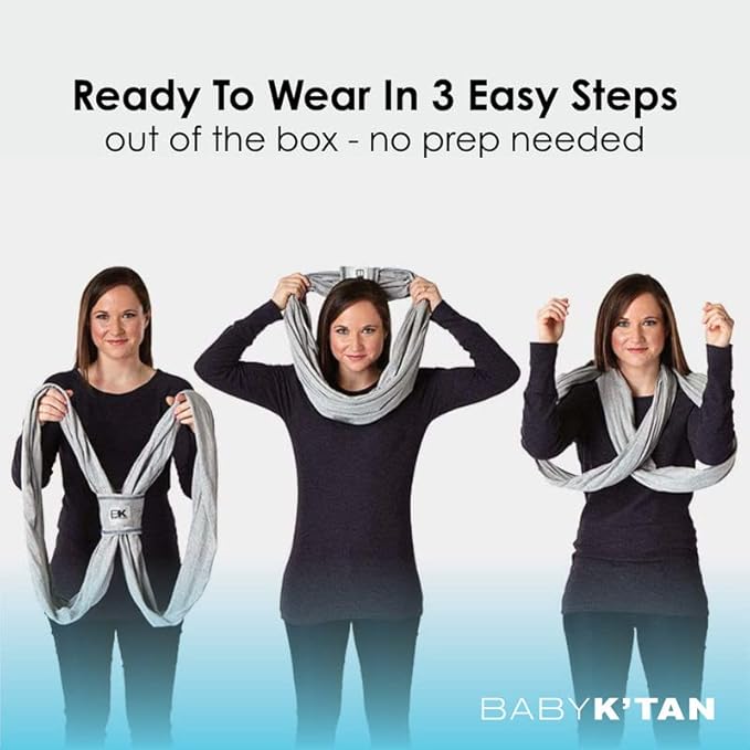 Active Oasis Baby K'tan Baby Carrier Wrap: #1 Easy Pre-Wrapped Baby Sling Gift | Breathable Sport Blend | UVA/UVB Infant Sun Protection | Promotes Safe Hygiene | Newborn up to 35lb (See Size Chart)