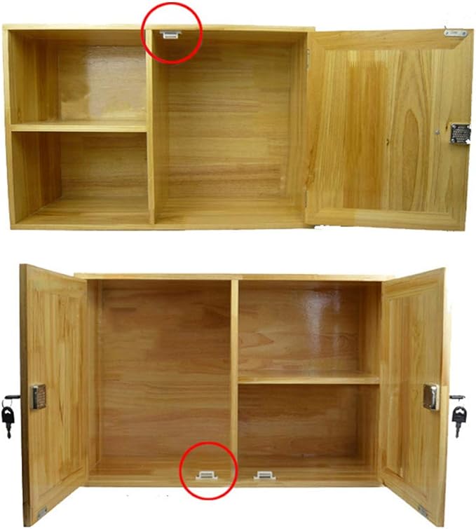 Cabinet Magnet Latch - Best for Cabinet Doors, Cupboards, Drawers and Shutters - Cabinet Magnetic Latch Easy Install - Magnetic Cabinet Catch Screws Included - Set of 12(Brown)