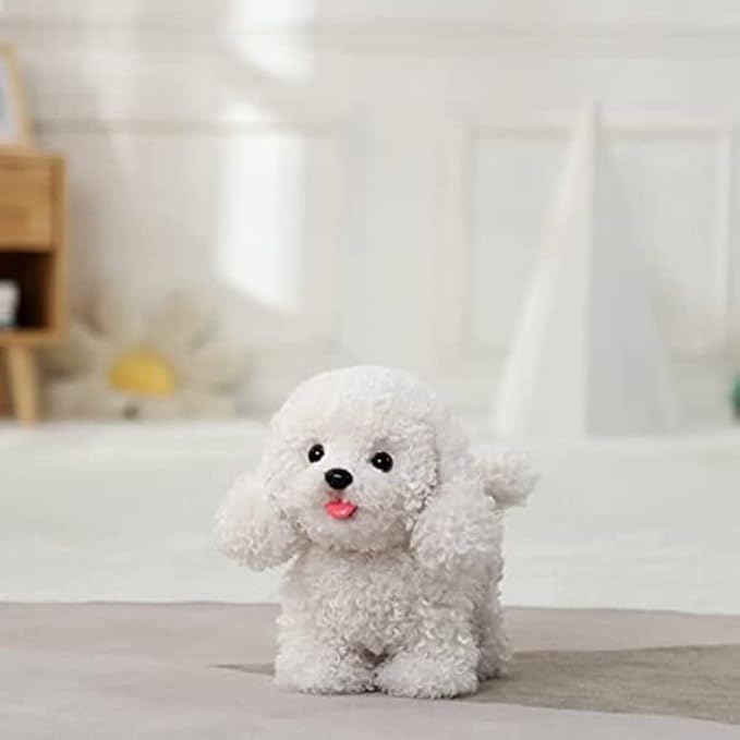 CU-MATE Walking Poodle Dog,Electronic Stuffed Toy Dog, Interactive Puppy Pet Dog, Walking, Barking,Wagging Tail & Talking,Gifts for Boys Girls