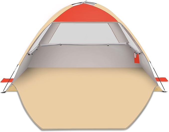 Gorich Beach Tent Sun Shelter for 3/4-5/6-7/8-10 Person with UPF 50+ UV Protection, Lightweight & Easy Setup Beach Shade Canopy, Portable Beach Shade Tent Beach Cabana