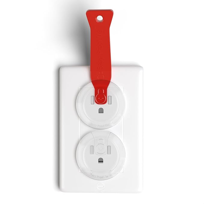 24 Pack Outlet Covers & Removal Tool Baby Proofing, Provide Shock Prevention and Easy Installation, Safe and Secure Plastic Plug Covers for Power Sockets (24 Outlet Covers)