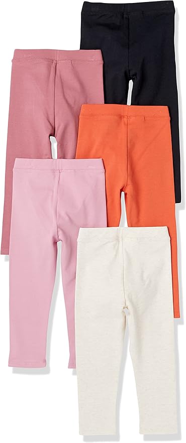 Amazon Essentials Girls and Toddlers' Leggings, Multipacks