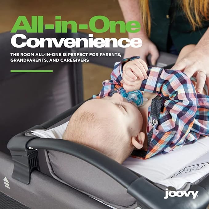 Joovy Room-Playard, Nursery Center, Bassinet, Changing-Table, Black