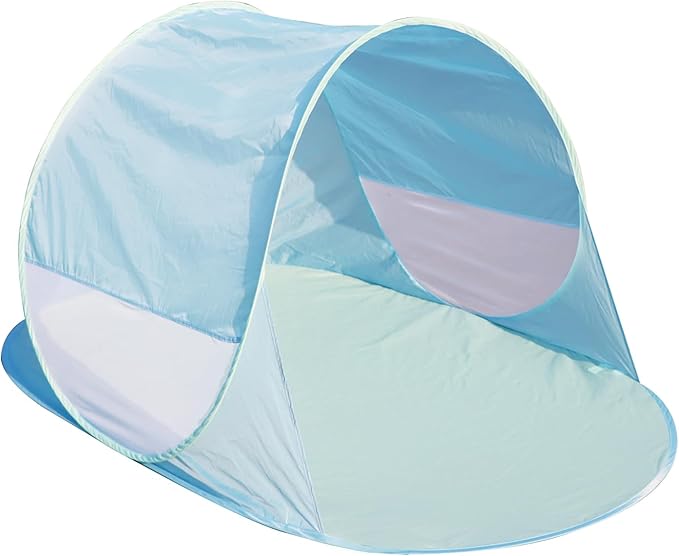 Action Air UPF 50+ Pop Up Beach Tent for 2-3 People, Instant Sun Shelter with 360°Ventilation, Water-Resistant Canopy, Lightweight & Portable Sun Shade for Beach, Camping, Sports (Blue)