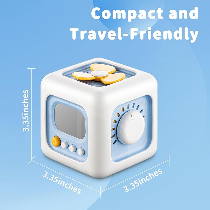 Busy Cube Toys for 1 Year Old, Montessori for 1+ Year Old, Travel Toys for Toddlers 1-3, Learning Fine Motor Skills| Birthday Gifts for 12 Months +