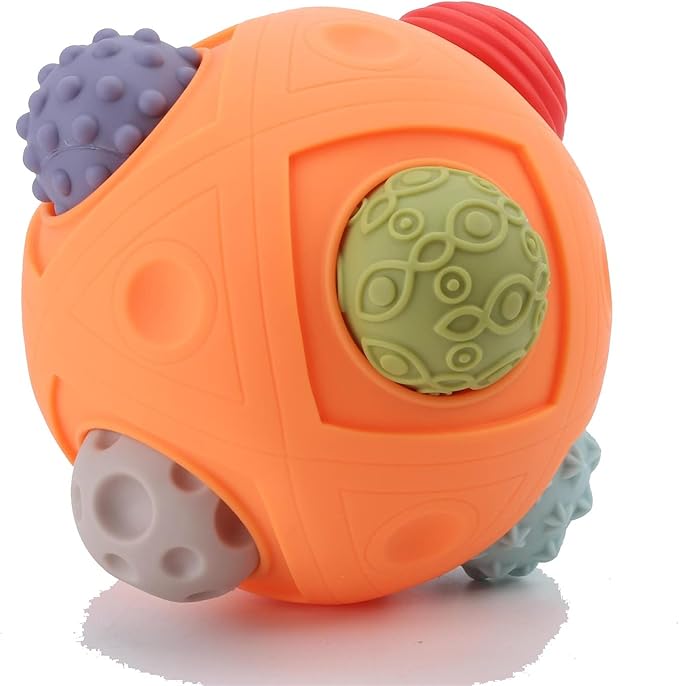 Balls for Toddlers 1-3 Baby Sensory Toys, Montessori Toys for Babies 6-12 Months Baby Toys, Sensory Ball BPA Free Teething Gift Toddler Balls Bath Toys with Bright Color Multi Textured