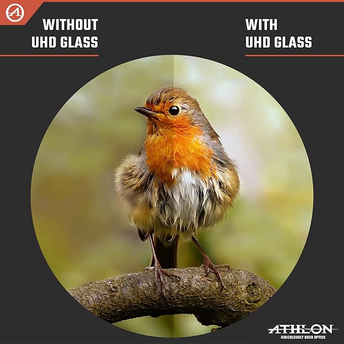 Athlon Optics 8x42 Midas UHD Gray Binoculars with ED Glass for Adults and Kids, High-Powered Binoculars for Hunting, Birdwatching, and More