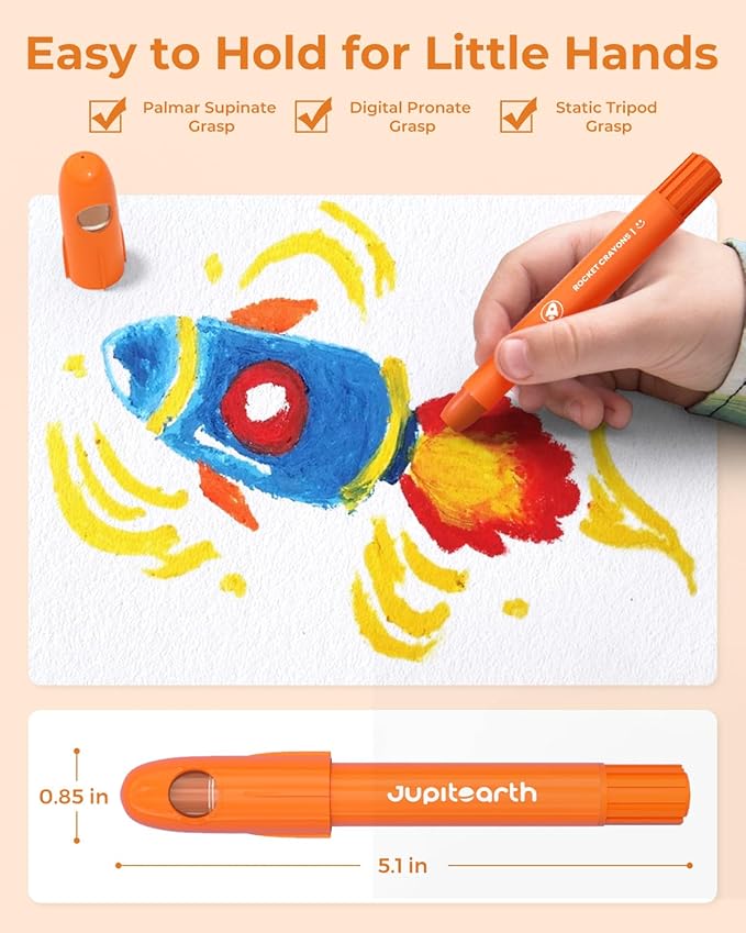 18 Colors Twist Crayons for Toddlers 1-3, Non-Toxic Washable Crayons for Ages 4-8 with Storage Bucket, Ultra-Silky and Easy to Hold Art Supplies, Ideal Coloring Gift for Boys and Girls