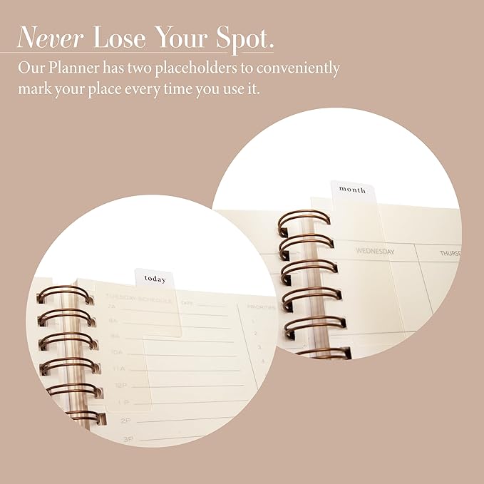 Anecdote 2026 Planner (8.5" x 10") Daily Planner Weekly Monthly Planner - 52 Weeks w/Library Buckram Cover, Brass Spiral - A4 Size Bleed-Resistant Paper – Mustard