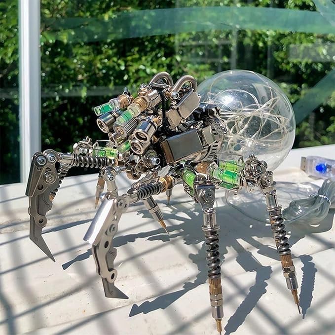 3D Metal Spider Puzzle - DIY Assembly Kit, Mechanical Model Art - High-End Men's Gift