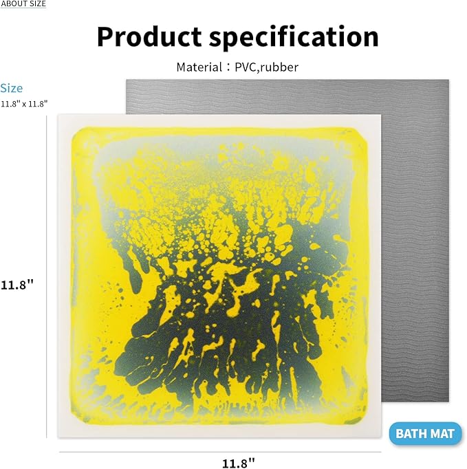 Art3d Liquid Sensory Floor Decorative Tiles, 11.8"x11.8" Square, 4 Tiles