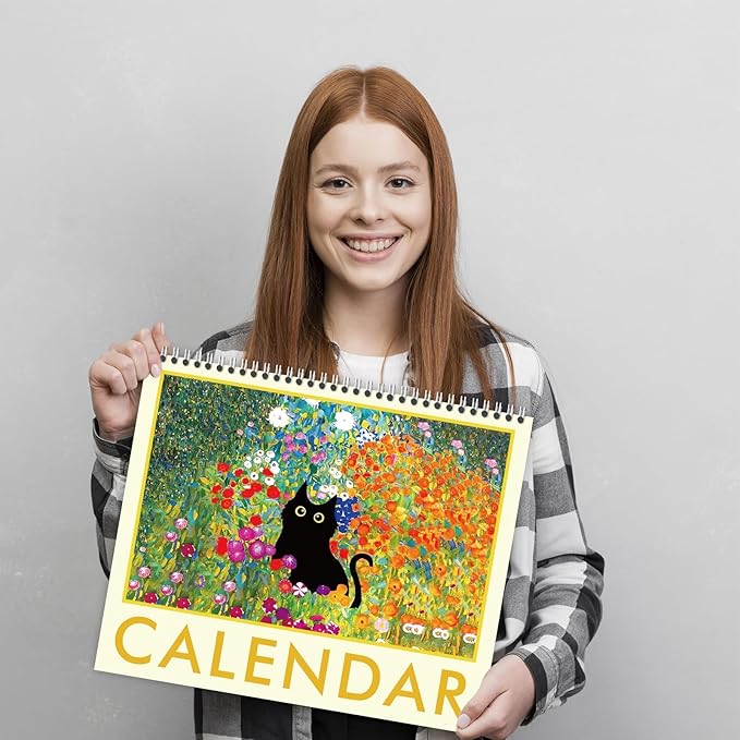 GuassLee Cat Wall Calendar 2025-2026, Vertical Wall Calendar 2025, 19-Months Hanging Art Calendar Jun. 2025 to Dec. 2026, 14" x 23" Monthly Planner Wall with Thick Paper for Office School Home Teacher