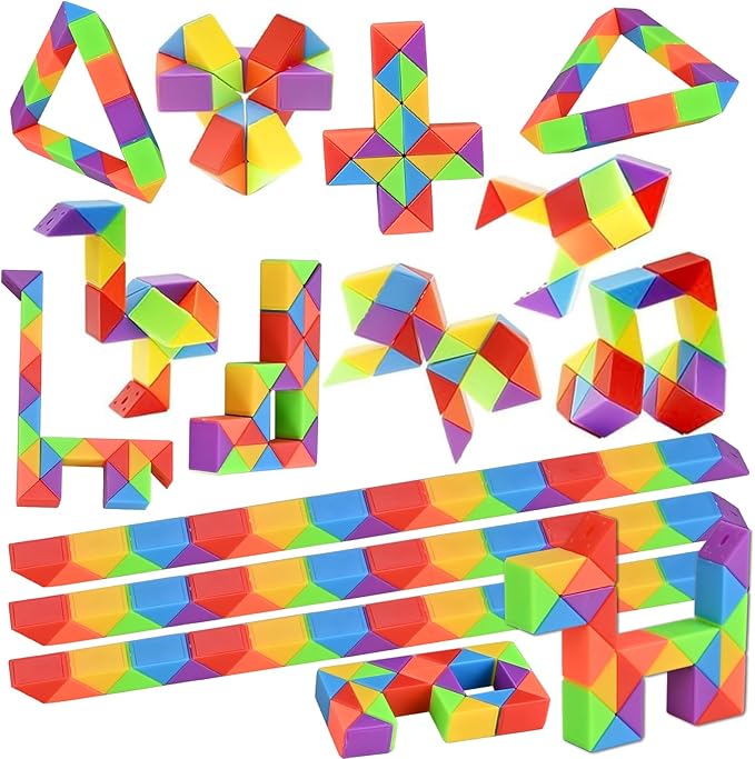 GOLDGE 80 Pack Mini Cube Puzzle Fidget Toys - Bulk Party Favors & Goodie Bag Stuffers for Kids, Travel Toys for Ages 4-8, Treasure Box Toys for Classroom, Birthday & Back to School Gifts (80)