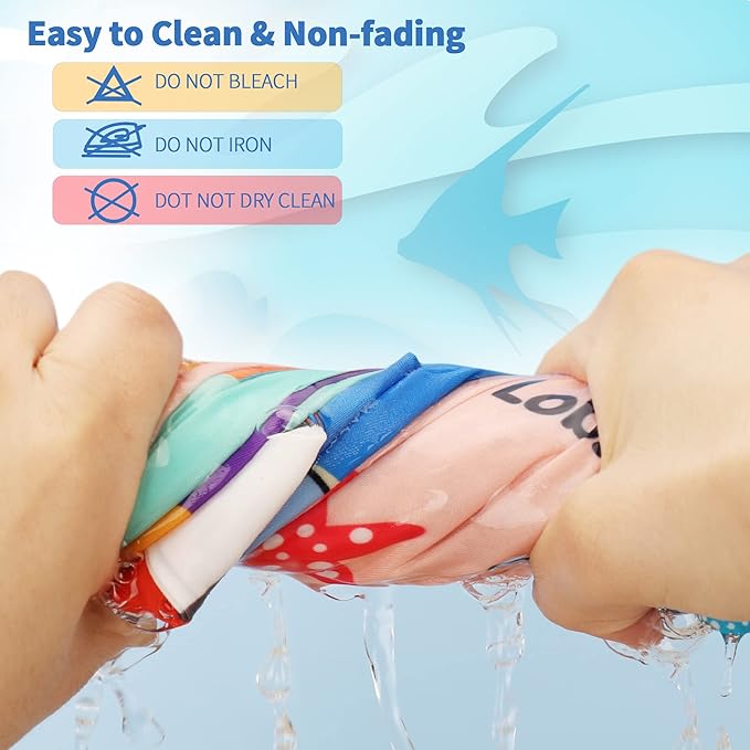 BARMACO Baby Soft Touch and Feel Crinkle Cloth Books for Infants & Toddlers, Learning Toys, Early Development Interactive Sensory Toys, Ocean Animal Tails, Gifts for Boys & Girls