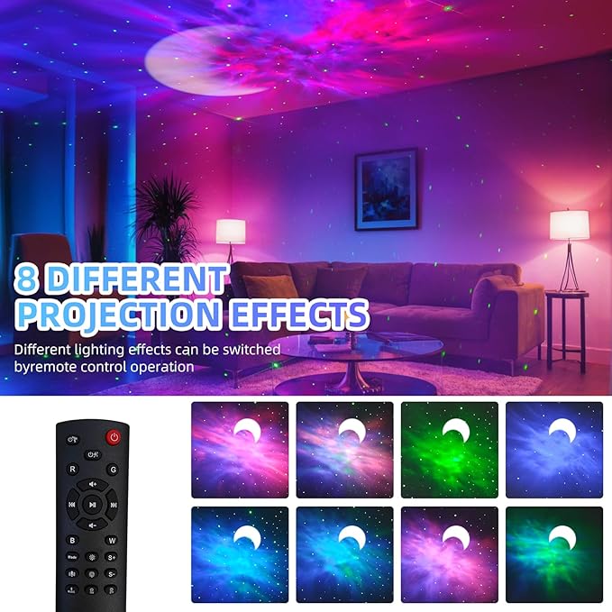 Astronaut Galaxy Projector-Star Projector,Bluetooth Speaker,White Noise, Star and Moon Galaxy Lights for Bedroom with Timer and Remote, Nebula Night Light 360° Adjustable, Starry Space Ceiling Lamp