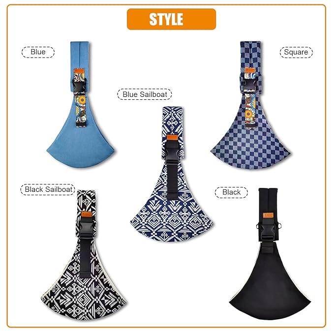 Baby Sling Carrier Newborn to Toddler Adjustable One-Shoulder Design with Hip Seat Support, Labor-Saving Baby Wraps Carrier 10-30 lbs(Mesh,Black)