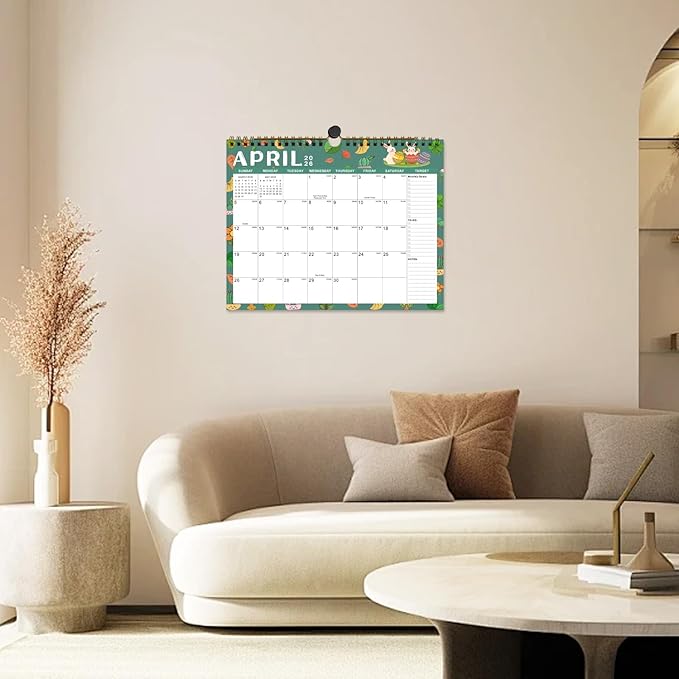 Calendar 2025-2027 22 Monthly Wall Calendar Runs from September 2025 until June 2027 Spiral Binding Hanging 11.5" x 14.7" Thick Paper with Julian Dates and Block for School Office(Festive)