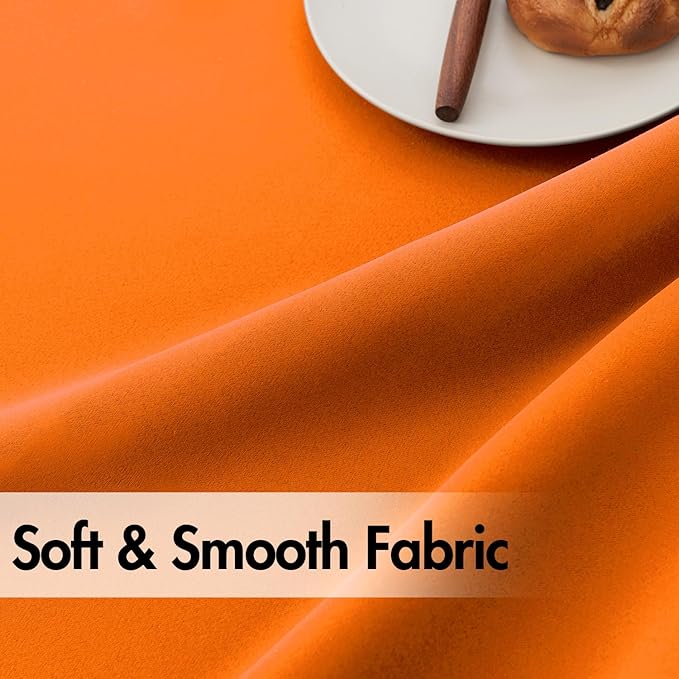 ANRODUO Back Tab Blackout Curtains for Bedroom Living Room, Rod Pocket Pinch Pleated Thermal Insulated Room Darkening Curtains 54 Inches Long 2 Panels, Orange, 42 x 54 Inch