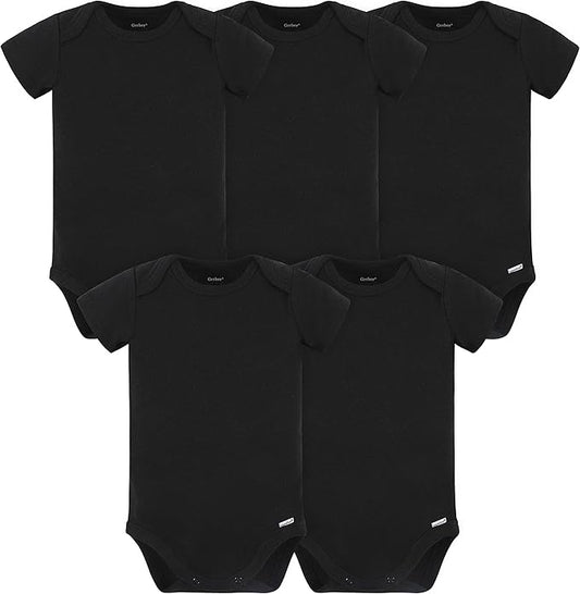 Gerber baby-boys 5 Pack Onesies Multi-packs Bundle Interlock 180 Gsm