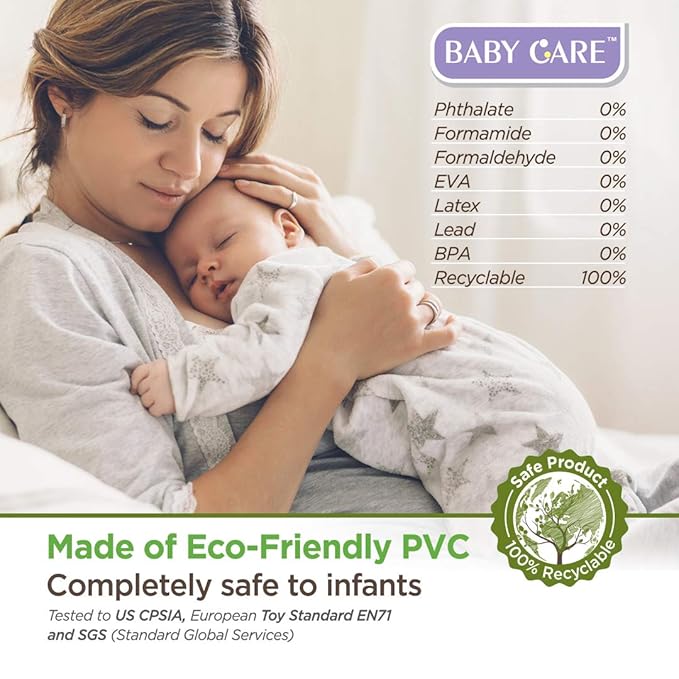 Baby Care Play Mat (Large, Playful - Pinko & Friend) 82'' x 55'' Original One-Piece Reversible Rollable Waterproof Play Mat for Infants, Babies, Toddler, and Kids