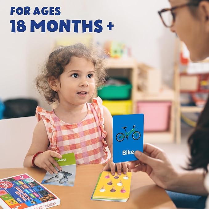 BenBen Flash Cards for Toddlers 1-3, Rip Proof & Waterproof, 84 Double-Sided Educational Flashcards, Alphabet, Number, Animal, Shape, Color, Objects Learning Cards for Kids Age 1 2 3 4