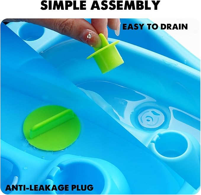 CozyBomB™ Water Table for Toddlers 3-5 | Outdoor Toys Water Play Table, Magnetic Fishing Toy Game, Summer Splash Pond Showers Sand Activity, Sensory Party Birthday Gift Kids Ages 4-8 9-12 (2-Tiers)