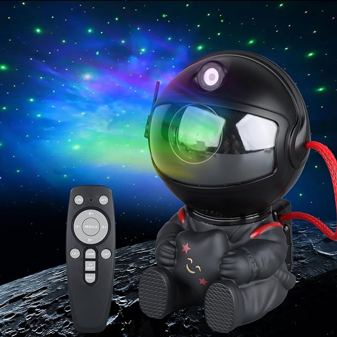 Astronaut Star Projector, Star Projector Galaxy Light for Kids,8 Modes Remote and 270° Adjustable Led Lights for Bedroom, Girls Room Decoration, Home Theater, Ceiling, Timer(Original Black)