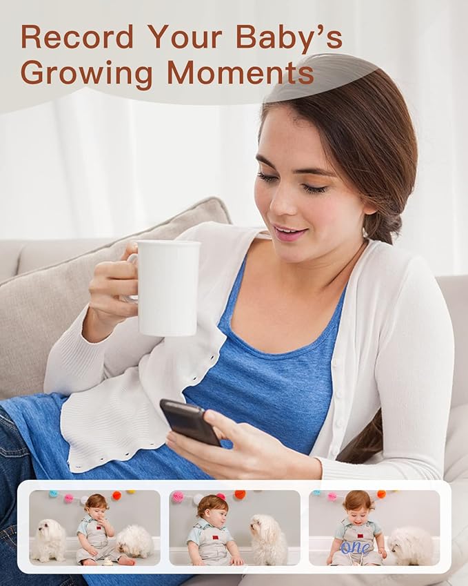 ARENTI Baby Monitor 2 Cameras, 2K Video Baby Camera with 5-Inch Upgraded Wireless Display, Super Night Vision, Lullabies, Cry & Motion Detection, Temp & Humidity Sensor, Two Way Audio