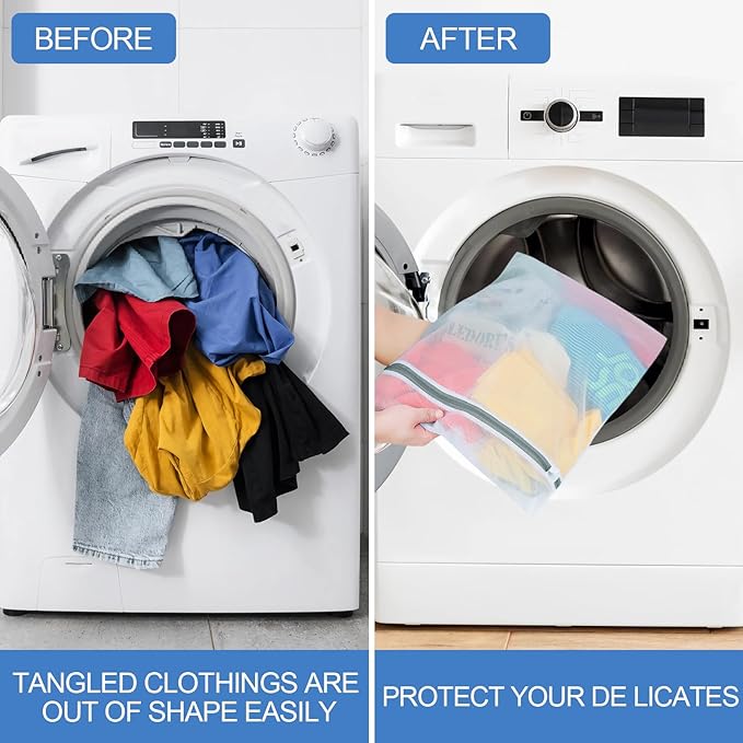 4Pcs Mesh Laundry Bags for Delicates( 2L,2XL ),Laundry Bags Mesh Wash Bags,Laundry Bag For Washing Machines,For clothes, pants, skirts, outerwear, anti knot
