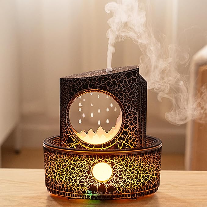 Aromatherapy Humidifier for Sleep Relaxation, Raindrop Humidifiers,Aromatherapy Diffuser with 3 LED Color Changing Lights and Auto-Off, Air humidifier Suitable for Home, Office