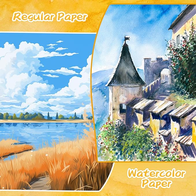 Caliart Watercolor Paint Set, 128 Colors with 4 Brushes Metallic Color Palette Kit, Portable Travel Watercolors Painting Gifts for Adults Kids Teen Girls Boys Art Supplies