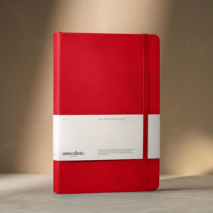 Anecdote 2026 Planner: A Monthly, Weekly & Daily Planner 2026 for Planning Your Success - A5 Size Hardcover Start Anytime and Achieve your Goals - Red
