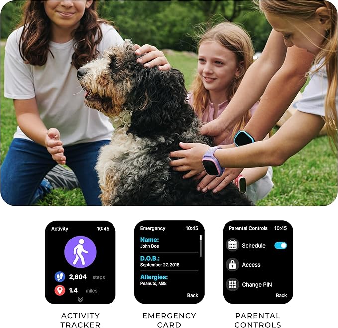 PlayZoom 4 Kids Smartwatch, Educational Tech Toy – 25+ Games, Selfie Camera, Audiobooks, Step Tracker, Water‑Resistant, Parental Controls, Long Battery, Ages 4‑12, Pink Donuts