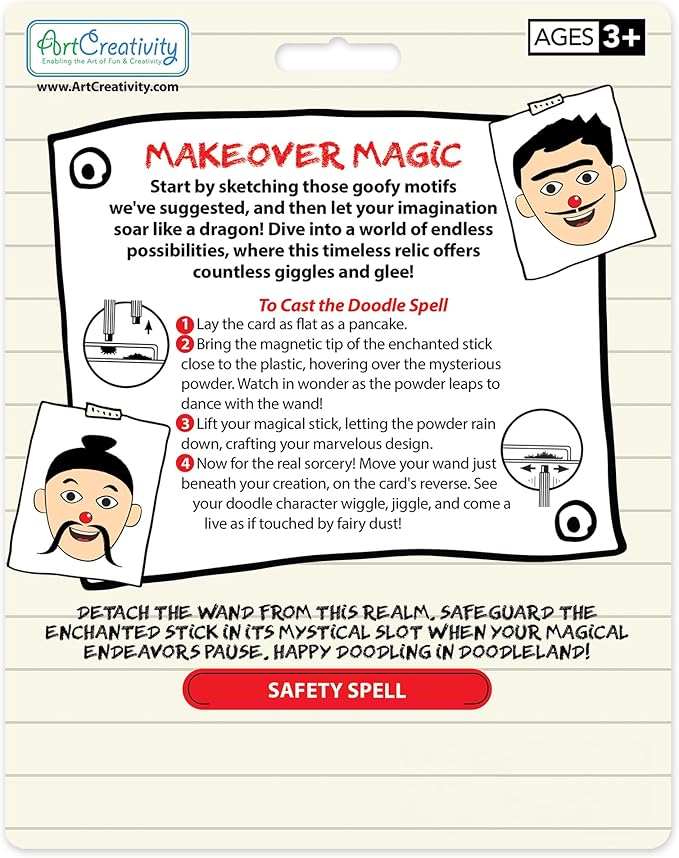 ArtCreativity Magnetic Drawing Face - 2 Pack - Travel Toys for Kids, Magnetic Toys Game, Magnet Drawing Doodle Board for Kids - Retro Toy, Vintage Toy, Travel Essentials Games for Ages 3+