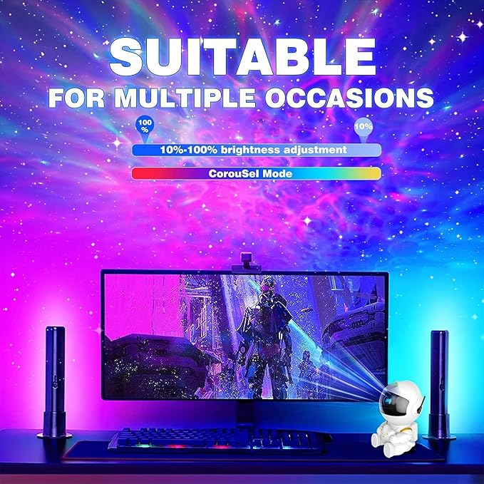 Astronaut Star Projector, Star Projector Galaxy Light for Kids,8 Modes Remote and 270° Adjustable Led Lights for Bedroom, Girls Room Decoration, Home Theater, Ceiling, Timer(Original White)