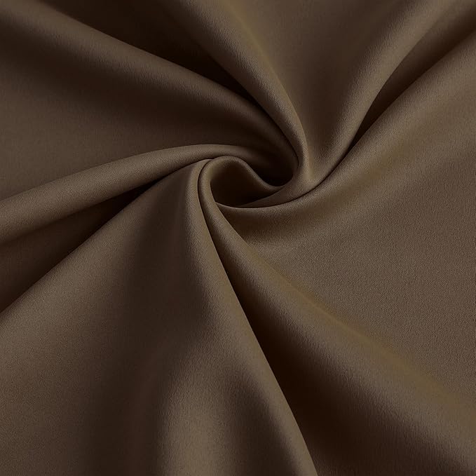 Brown Blackout Curtains 132 Inches Long 11 feet Tall, Extra Long Pinch Pleats Living Room Curtains Thermal Pleated Curtains Panels Drapery for Home, Hotel, Office, 40" W x 132" L, Set of 2