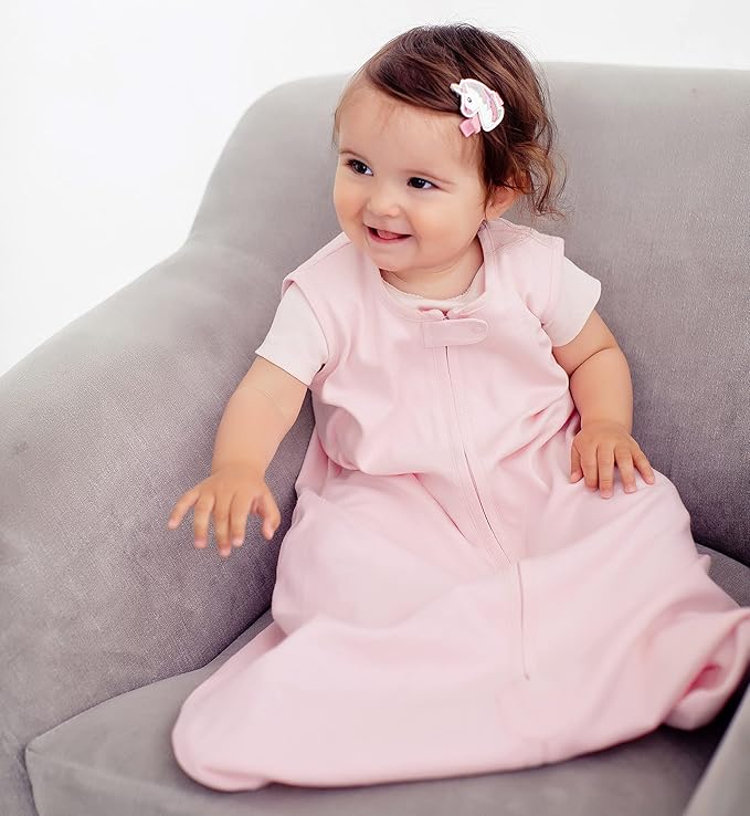 Baby Sleep Sack 1.0 TOG, Organic Cotton Baby Wearable Blanket with Two-Way Zipper, Swaddle Transition Baby Sleeping Bag, All-Season Sleep Sack for Newborn Infant Toddler Boy Girl, 2-Pack, 0-6 Month