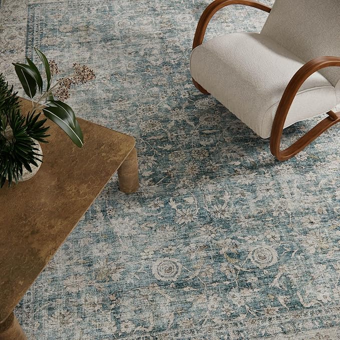 Area Rugs 9x12 Living Room: Washable Rugs for Bedroom Vintage Stain Resistant Non Slip Low Pile Large Boho Carpet for Kitchen Dining Room Farmhouse Kids Room Nursery