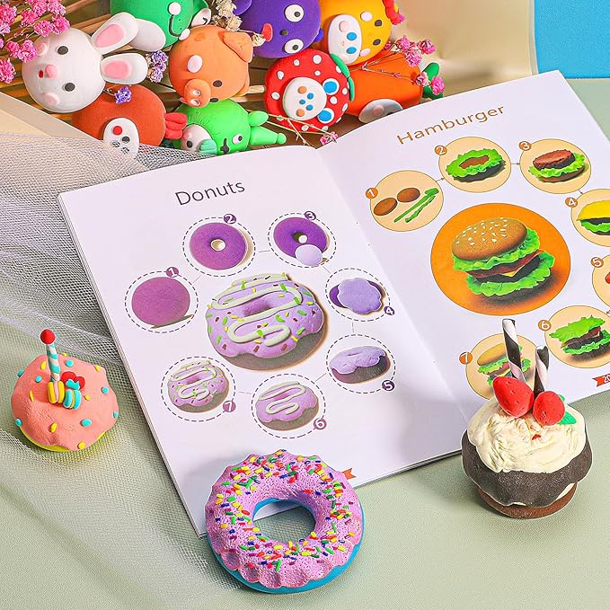 ifergoo Air Dry Clay for Kids - 102 Colors Molding Magic Clay Kit, Safe & Non-Toxic, Kids DIY Model Art & Crafts Toys with Sculpting Tools, Birthday & Christmas Gifts for Boys & Girls 3-12 Years Old