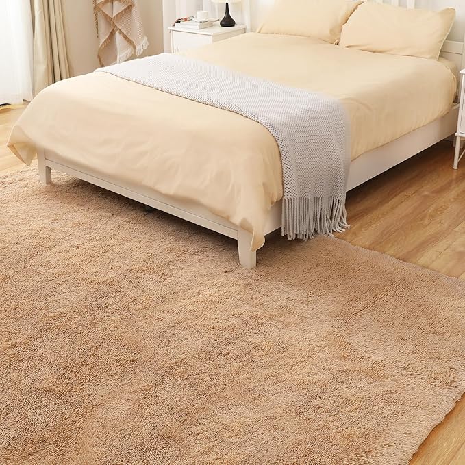 5x7 Area Rug, Luxury Rugs for Living Room, Ultra Soft Rugs for Bedroom, Non-Slip Indoor Carpet for Nursery, Kids Room, Playroom, Home Decor, Camel