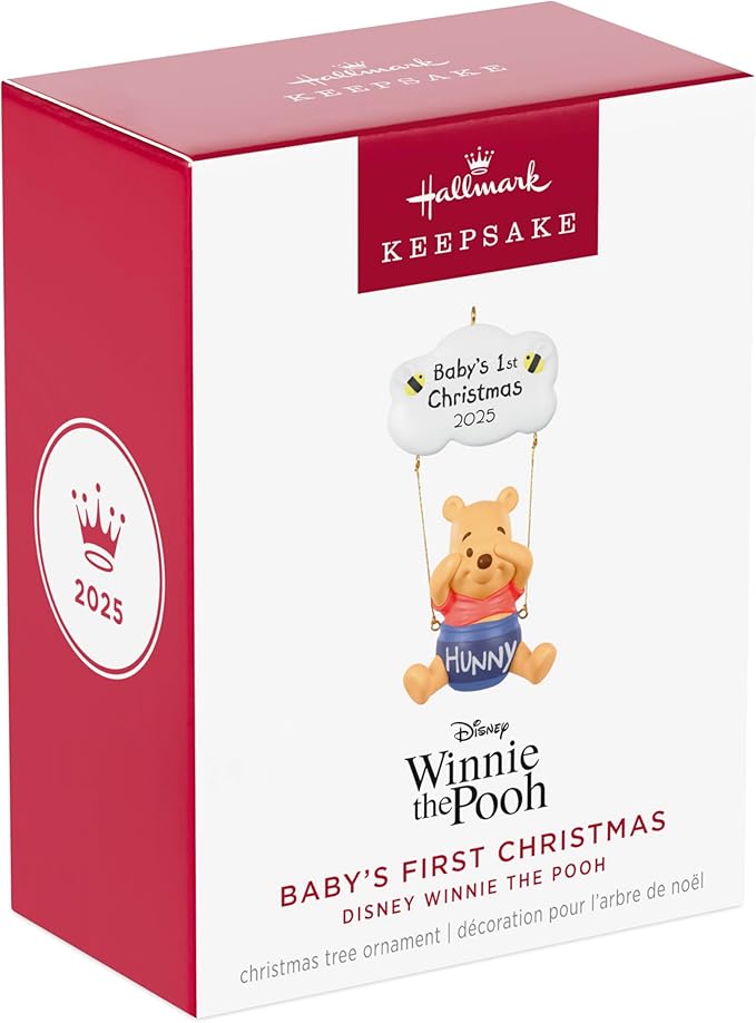 Hallmark Keepsake Christmas Ornament 2025, Disney Winnie The Pooh Baby's First Christmas 2025, Gifts for Disney Fans