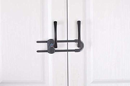 Baby Proofing Cabinet Locks | Adjustable U Shaped Baby Safety Latches for Drawers, Fridge, Closet |Modern Baby Proofing Cabinet Lock with Extra Secure Lock Buttons (Pack of 4)