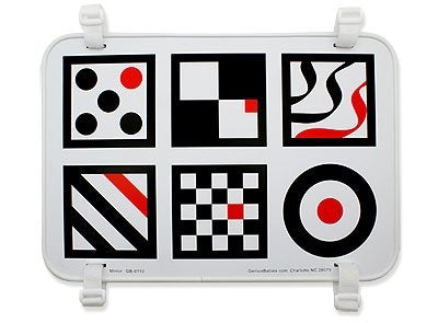 Baby Mirror - Large Crib Mirror - Double-Sided with High Contrast Images - Baby Safe Mirror - NICU Approved - Shatterproof with Hospital Grade Rubber by Genius Baby Toys