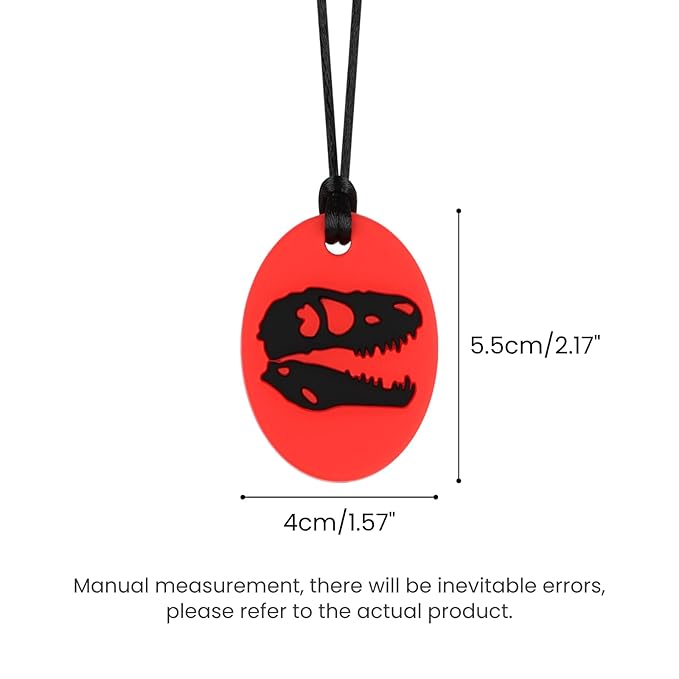 Chew Necklaces for Sensory Kids, Silicone Chewy Necklace, Oral Motor Chewy Teether Toys for Chewers with Autism, ADHD, SPD, or Biting Needs, 5 Colors