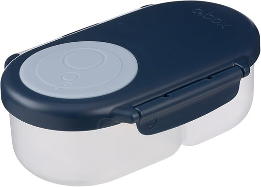 b.box Snack Containers for Kids, Toddler Snack Box Container, Reusable Small Bento Box for Lunch, School & Travel, Leak Proof, BPA free, Dishwasher Safe, Ages 4 months+ (Midnight, 12oz)
