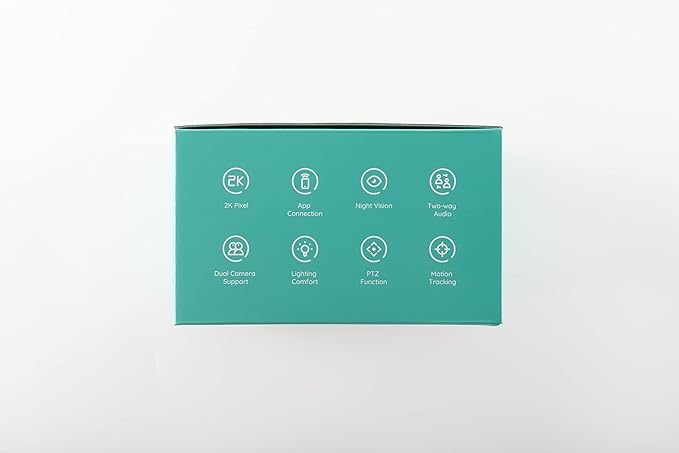 BOIFUN 2K WiFi Baby Monitor with Camera and Audio,Smartphone APP, Colorful Night Light, Smart AI Motion & Sound & Humidity & Temperature Detection, Auto Tracking,5-Inch Monitor Control, Night Vision