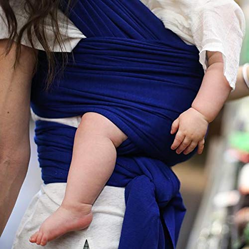Boba Baby Wrap Carrier – Original Baby Sling Carrier for Newborns (7–35 lbs), Soft, Secure, Hands-Free & Ergonomic, Ideal for Comfortable Bonding, New Parents (Serenity Dark Blue)