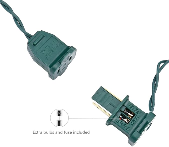 Brizled Red Christmas Lights, 33ft 100 LED Connectable Christmas String Light, 120V UL Certified LED Light String for Indoor & Outdoor, Xmas Tree, Garden, Party and Holiday Decoration